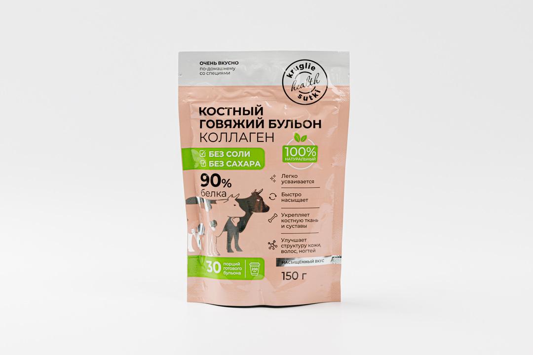 Бульон сухой костный говяжий "Круглые сутки", 150 г